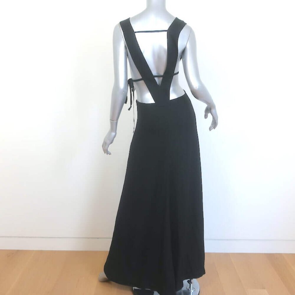 Cult Gaia Alondra Gown Black Crepe Size Extra Small Sleeveless Maxi Dress NEW - Picture 5 of 8